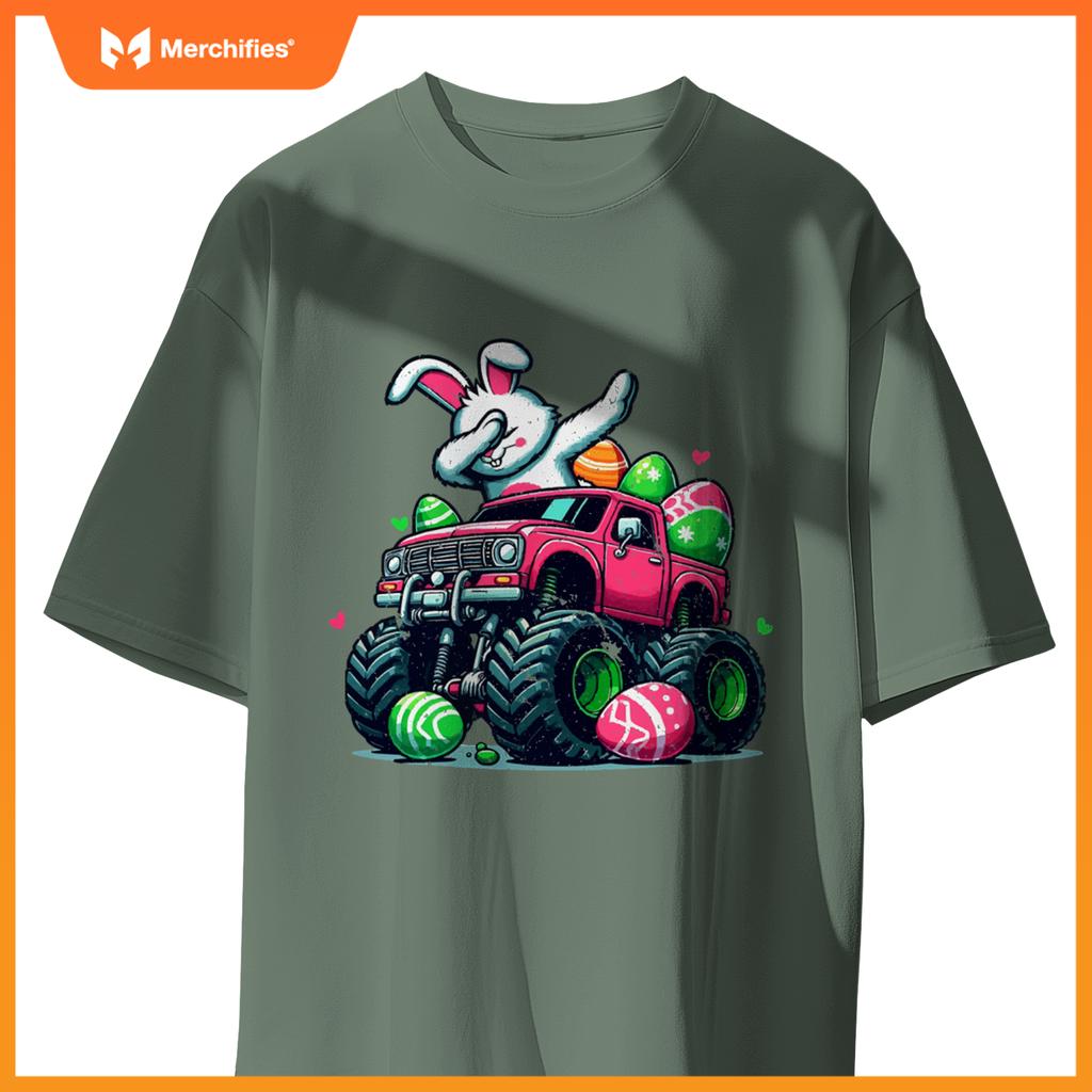 Dabbing Rabbit Bunny Easter Day Monster Eggs Truck Dab Dance T-Shirt