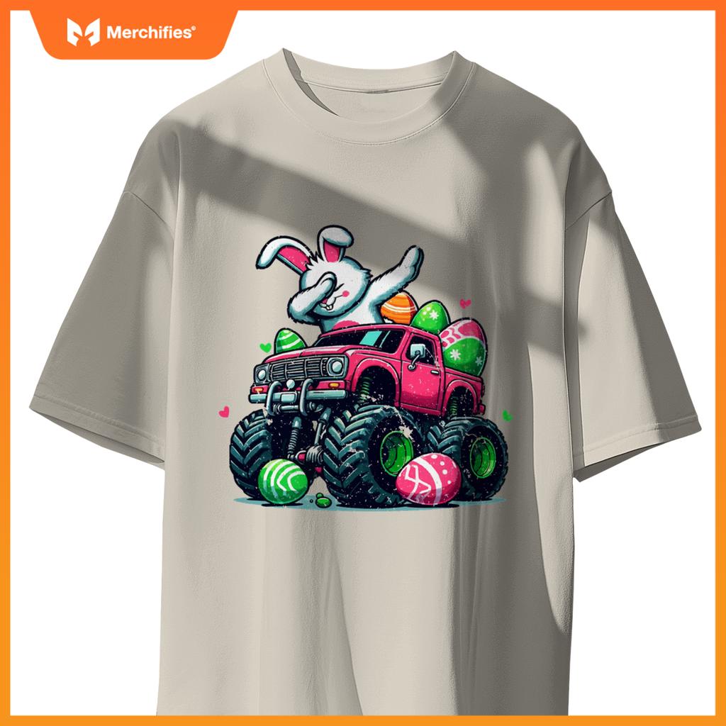 Dabbing Rabbit Bunny Easter Day Monster Eggs Truck Dab Dance T-Shirt