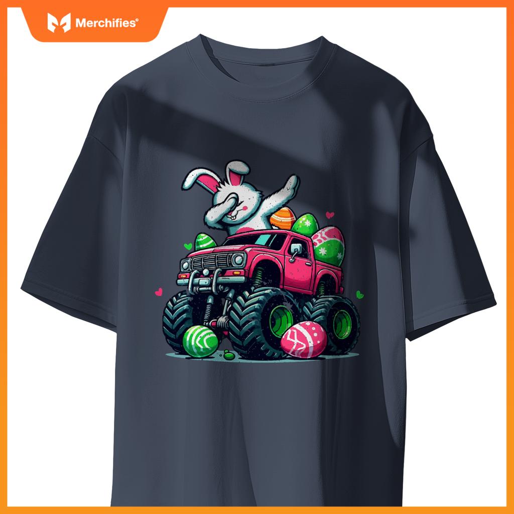 Dabbing Rabbit Bunny Easter Day Monster Eggs Truck Dab Dance T-Shirt