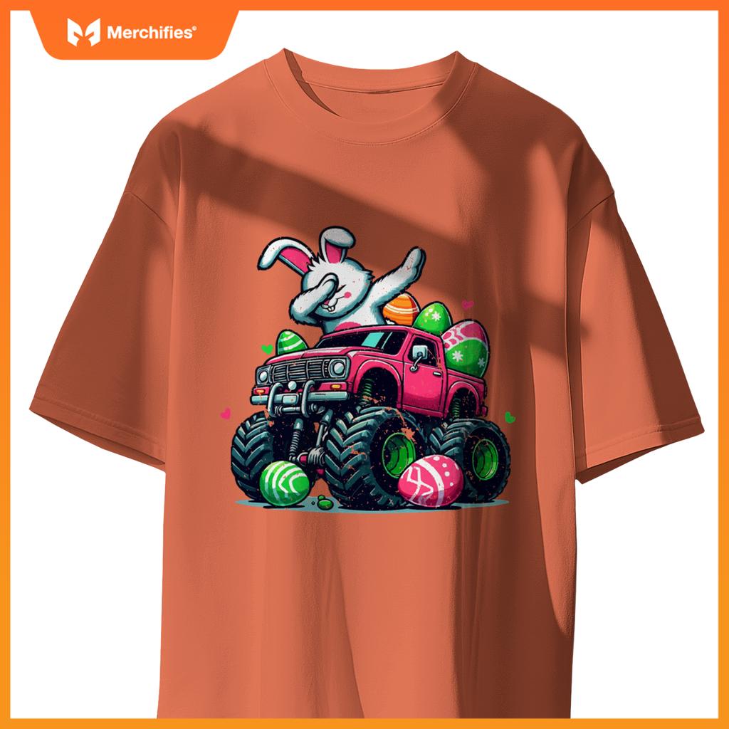 Dabbing Rabbit Bunny Easter Day Monster Eggs Truck Dab Dance T-Shirt