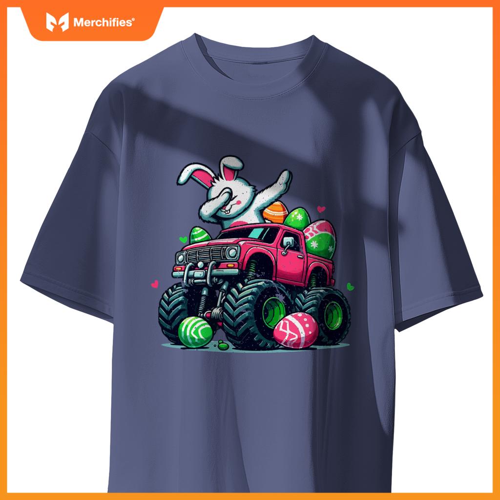 Dabbing Rabbit Bunny Easter Day Monster Eggs Truck Dab Dance T-Shirt