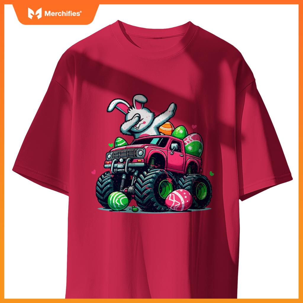 Dabbing Rabbit Bunny Easter Day Monster Eggs Truck Dab Dance T-Shirt
