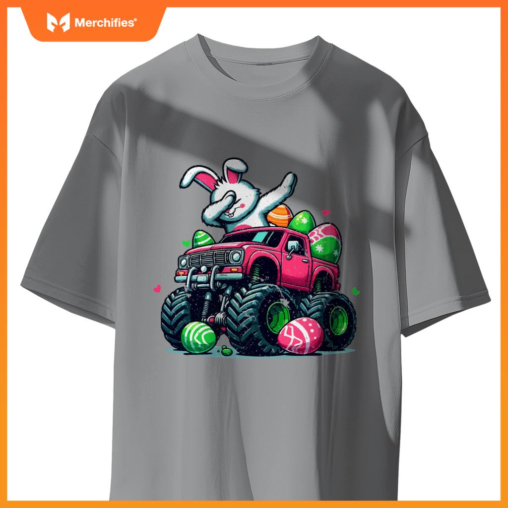 Dabbing Rabbit Bunny Easter Day Monster Eggs Truck Dab Dance T-Shirt