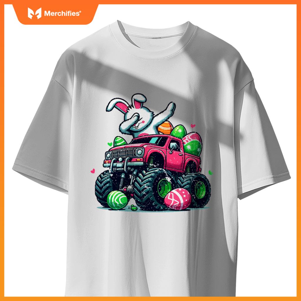 Dabbing Rabbit Bunny Easter Day Monster Eggs Truck Dab Dance T-Shirt