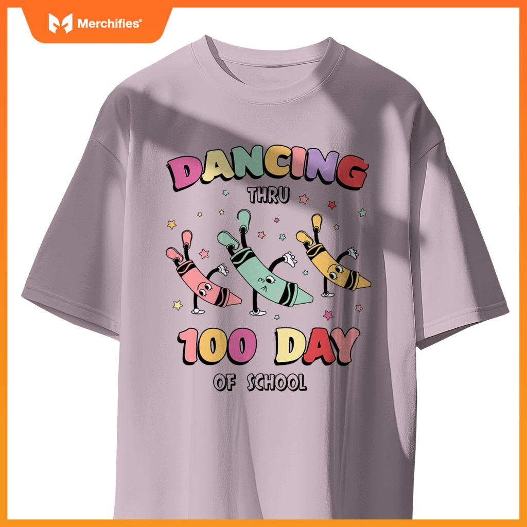 Cancing thru 100 days of school, cute pencil dancing teacher