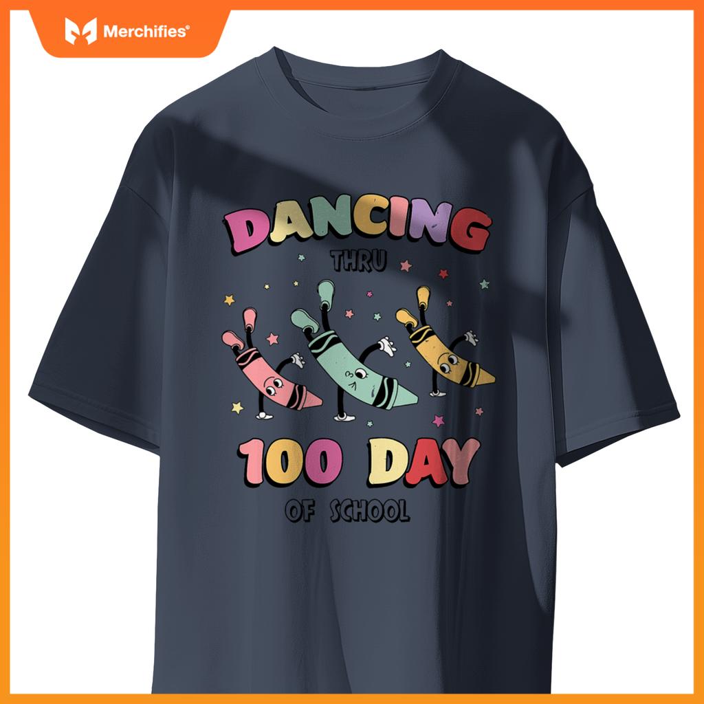 Cancing thru 100 days of school, cute pencil dancing teacher