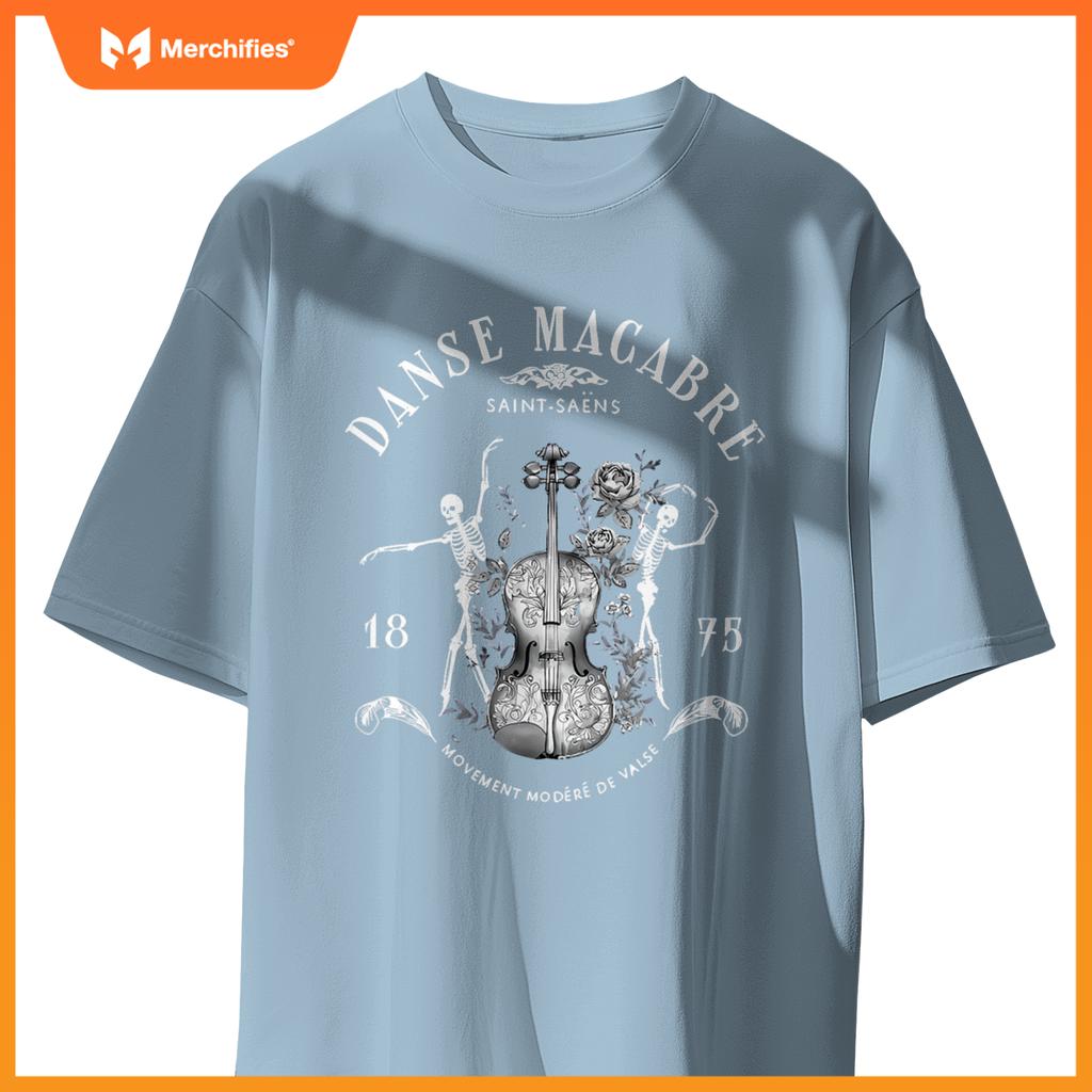 Danse macabre orchestra skeleton violin teacher halloween T-Shirt