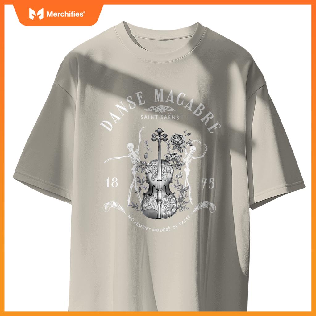 Danse macabre orchestra skeleton violin teacher halloween T-Shirt