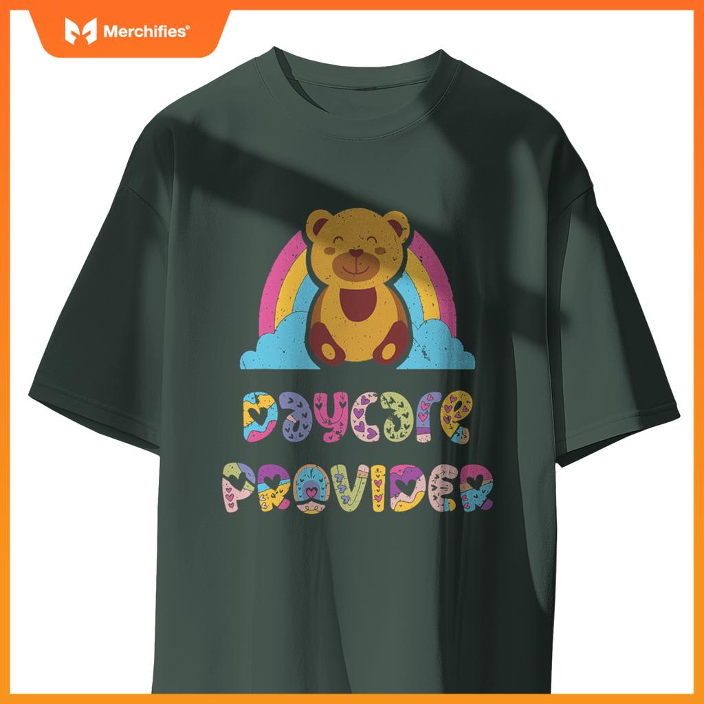 Daycare provider bear childcare teacher appreciation rainbow
