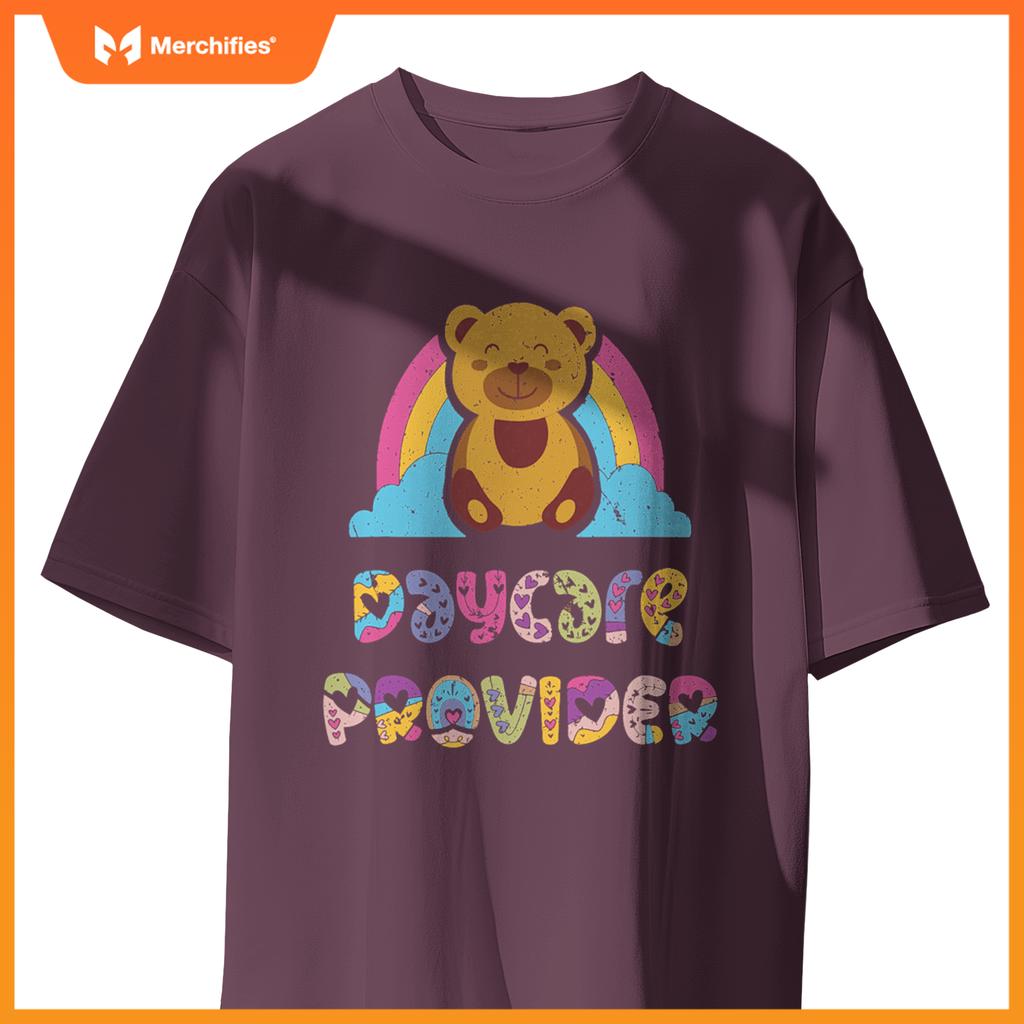 Daycare provider bear childcare teacher appreciation rainbow