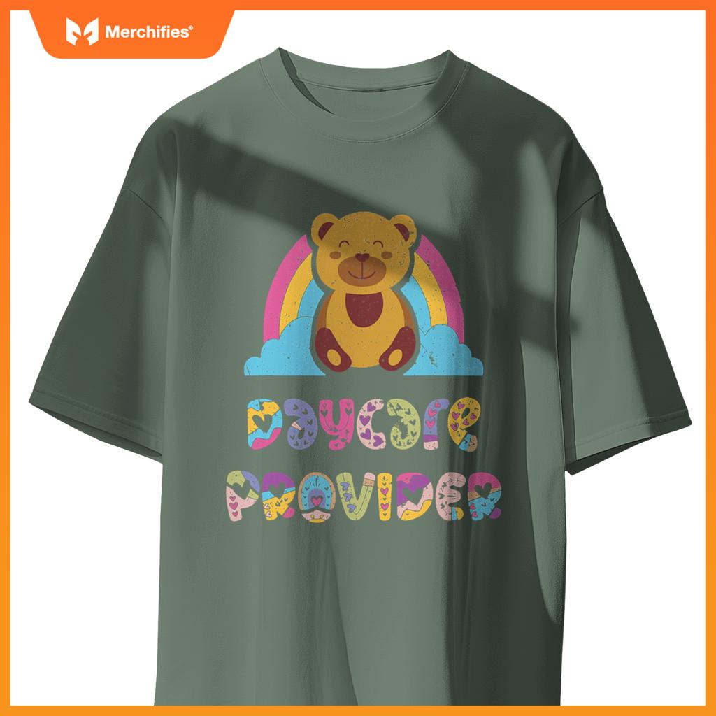 Daycare provider bear childcare teacher appreciation rainbow