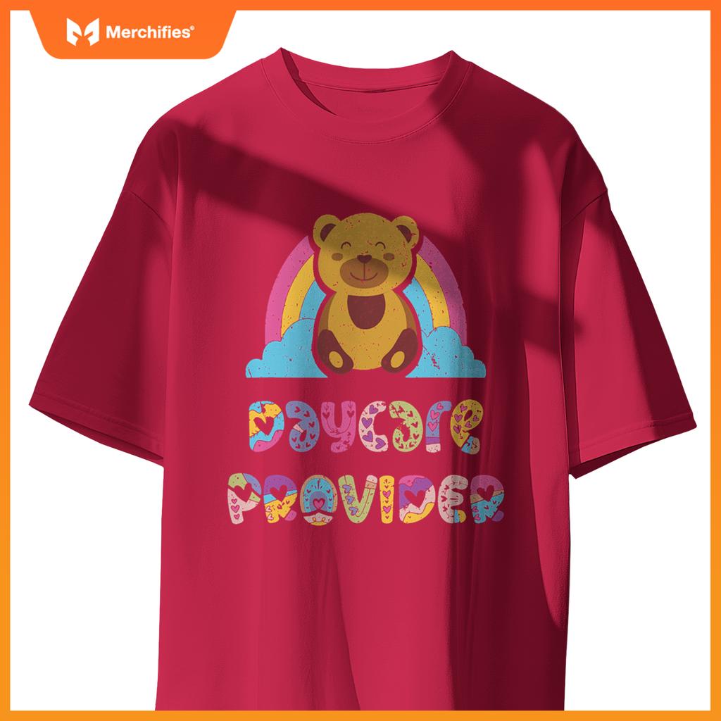 Daycare provider bear childcare teacher appreciation rainbow