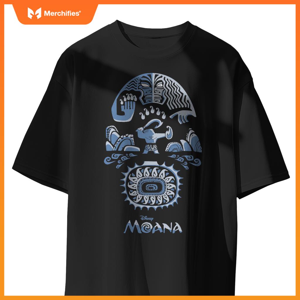 Disney moana maui tribal tattoo native story big chest logo t-shirt