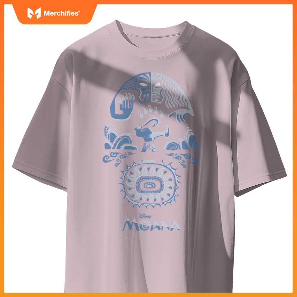 Disney moana maui tribal tattoo native story big chest logo t-shirt