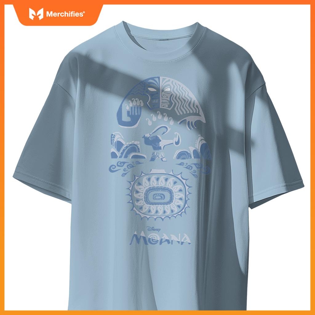 Disney moana maui tribal tattoo native story big chest logo t-shirt