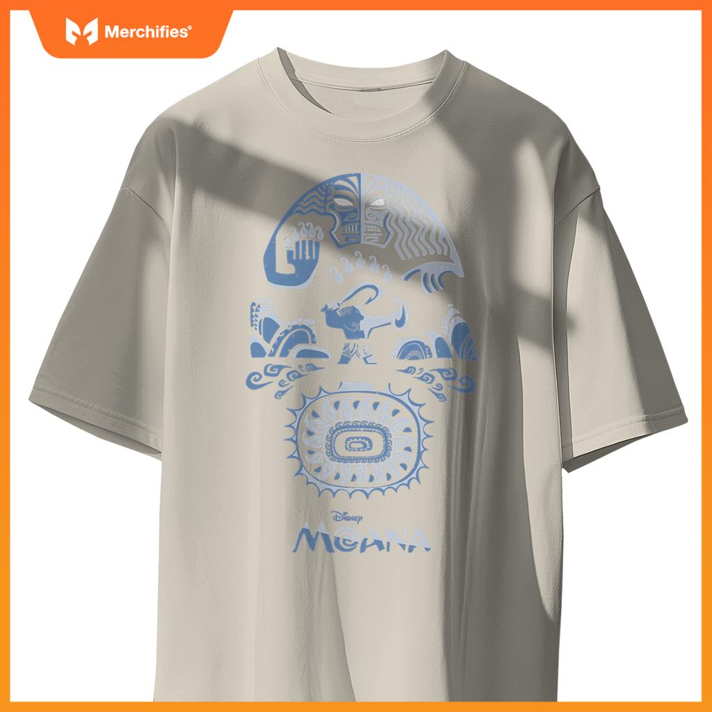 Disney moana maui tribal tattoo native story big chest logo t-shirt