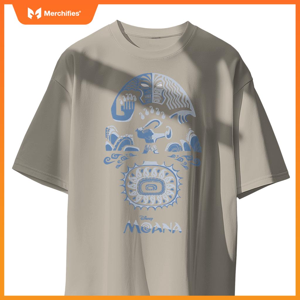 Disney moana maui tribal tattoo native story big chest logo t-shirt