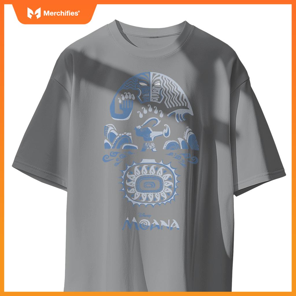 Disney moana maui tribal tattoo native story big chest logo t-shirt