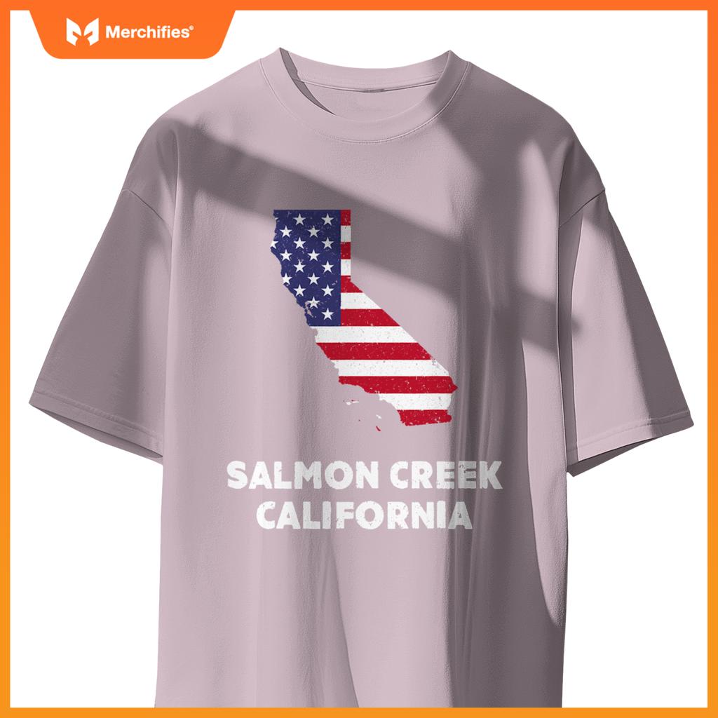distressed patriotic usa flag salmon creek, calinia T-Shirt