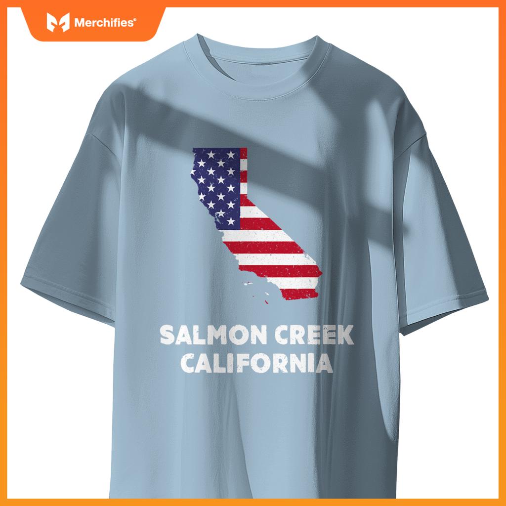 distressed patriotic usa flag salmon creek, calinia T-Shirt