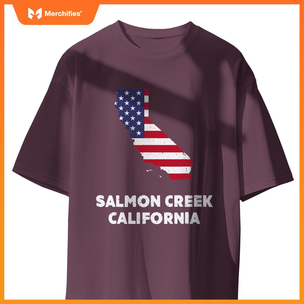 distressed patriotic usa flag salmon creek, calinia T-Shirt