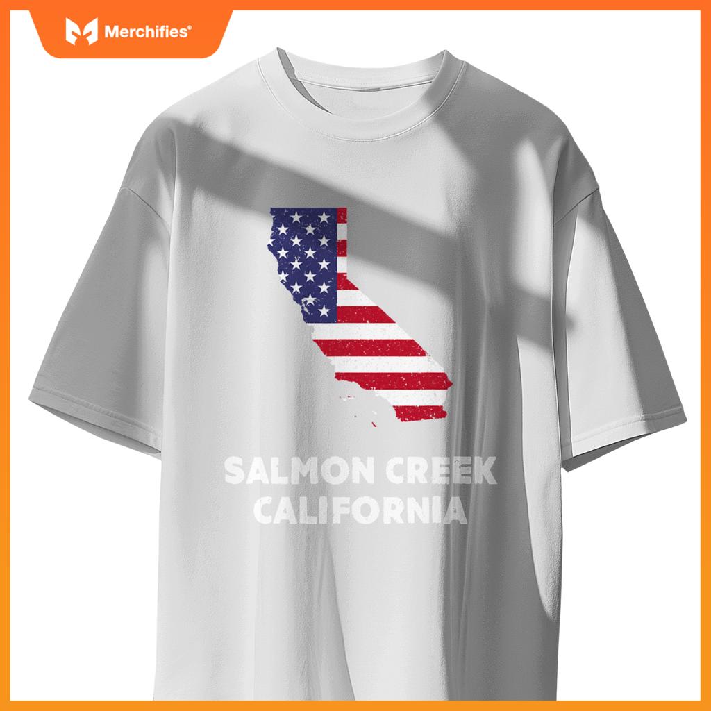 distressed patriotic usa flag salmon creek, calinia T-Shirt