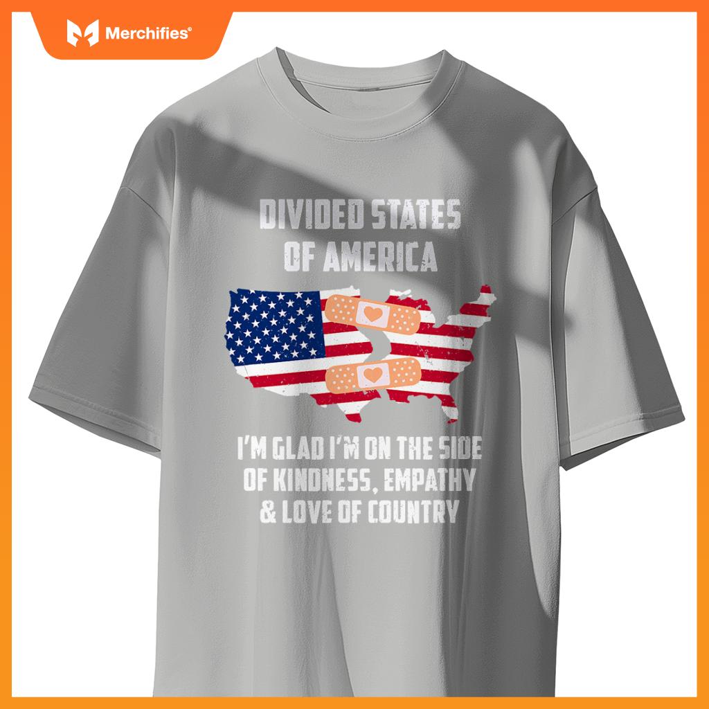 divided states of america patriotic love country peace women T-Shirt