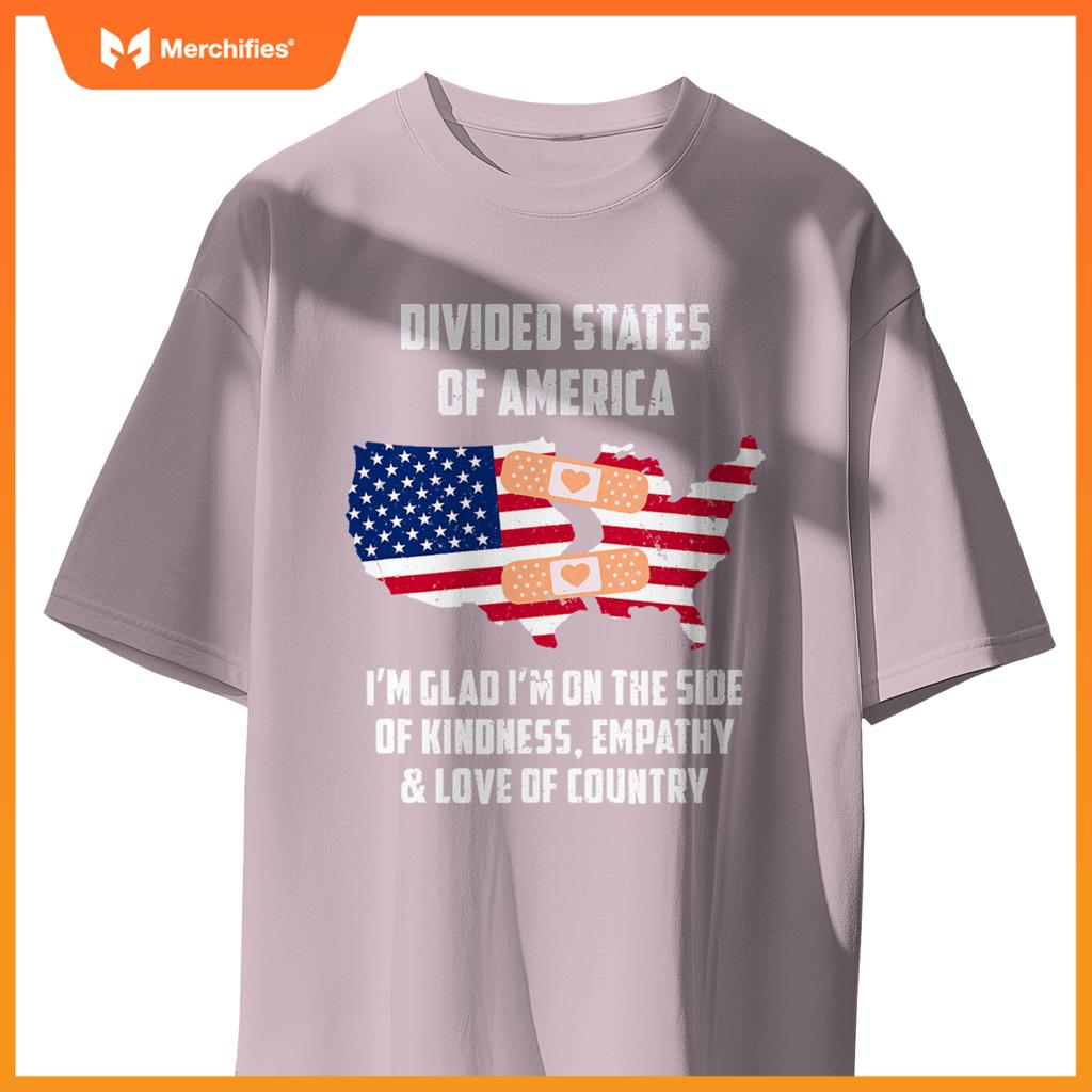 divided states of america patriotic love country peace women T-Shirt