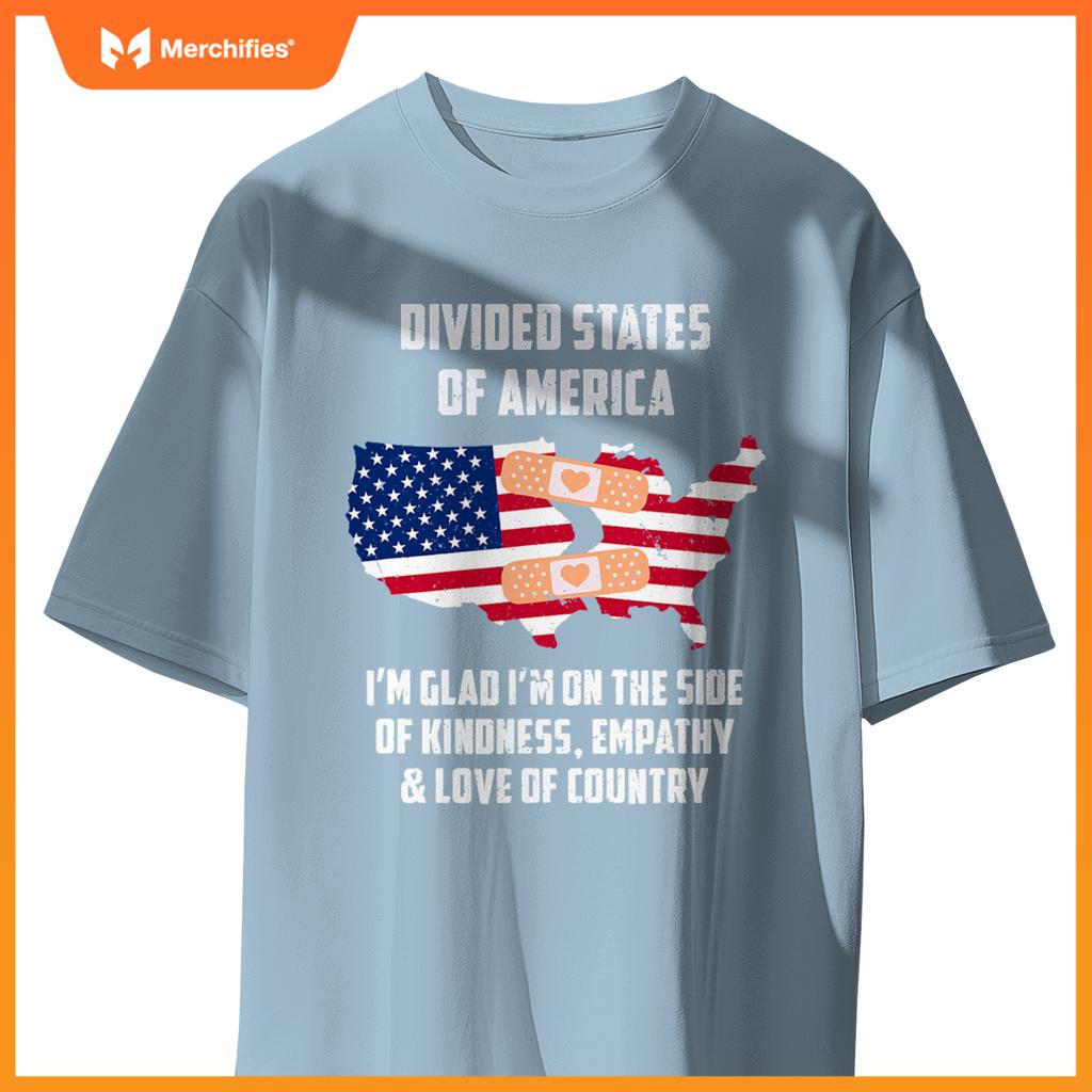 divided states of america patriotic love country peace women T-Shirt