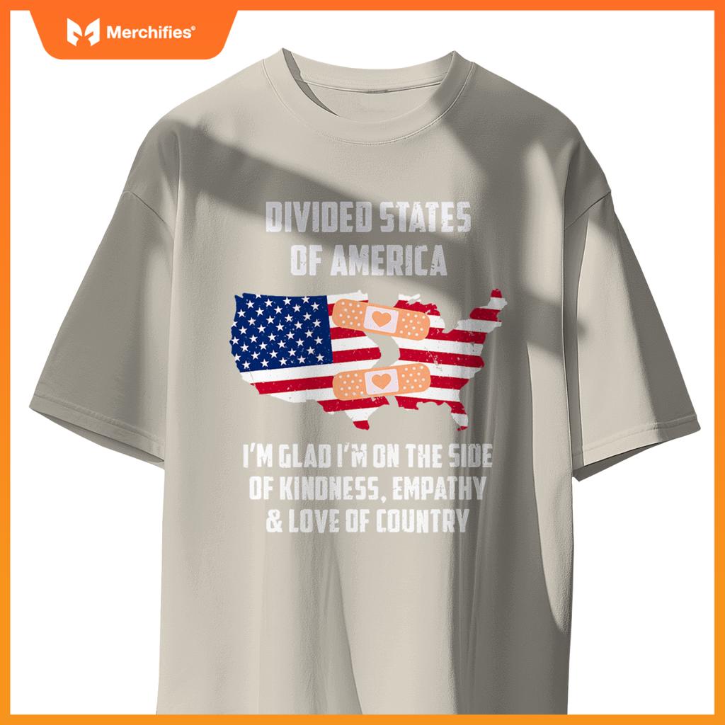 divided states of america patriotic love country peace women T-Shirt