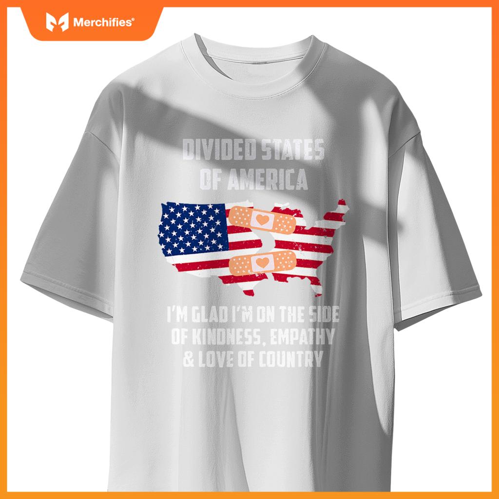 divided states of america patriotic love country peace women T-Shirt