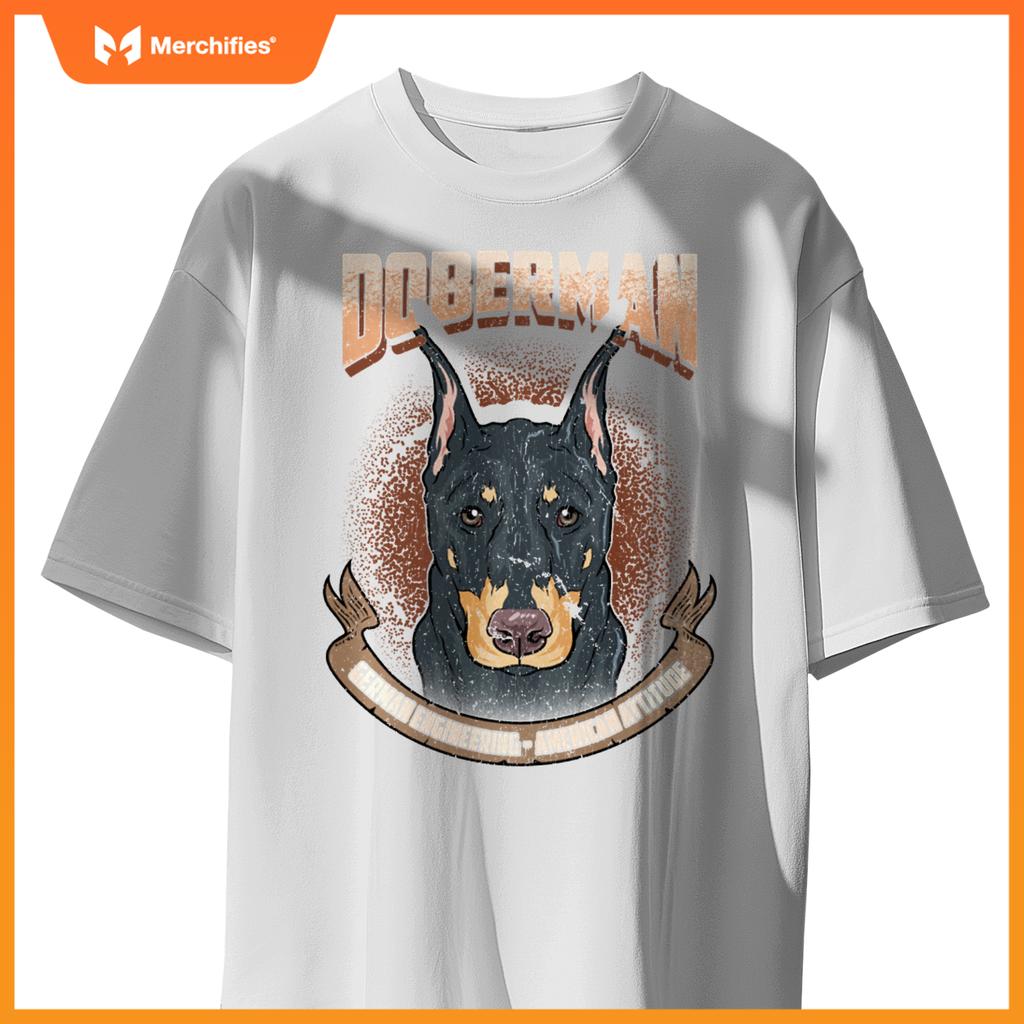 Doberman Dog German Engineering American Attitude T-Shirt
