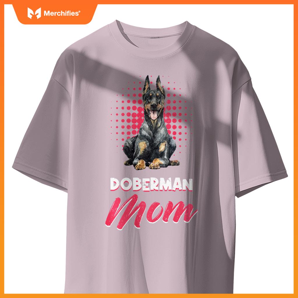Doberman Mom Awesome Family Dogs Doberman Pinscher T-Shirt
