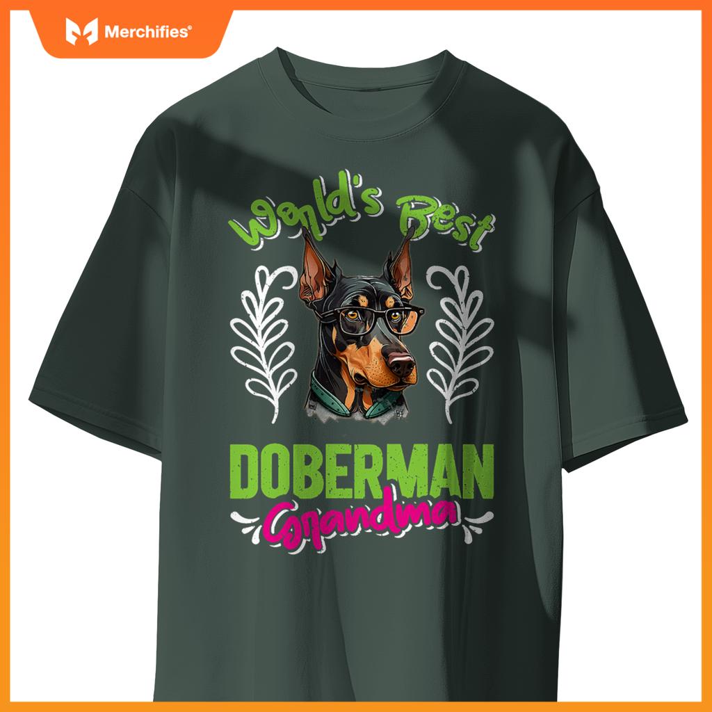 Dobie Worlds Best Doberman Grandma Dog Granny Dobies T-Shirt