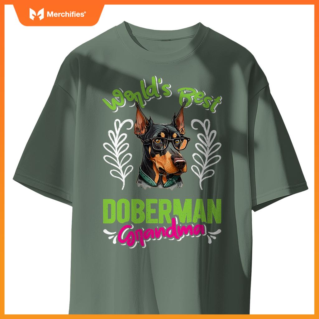 Dobie Worlds Best Doberman Grandma Dog Granny Dobies T-Shirt