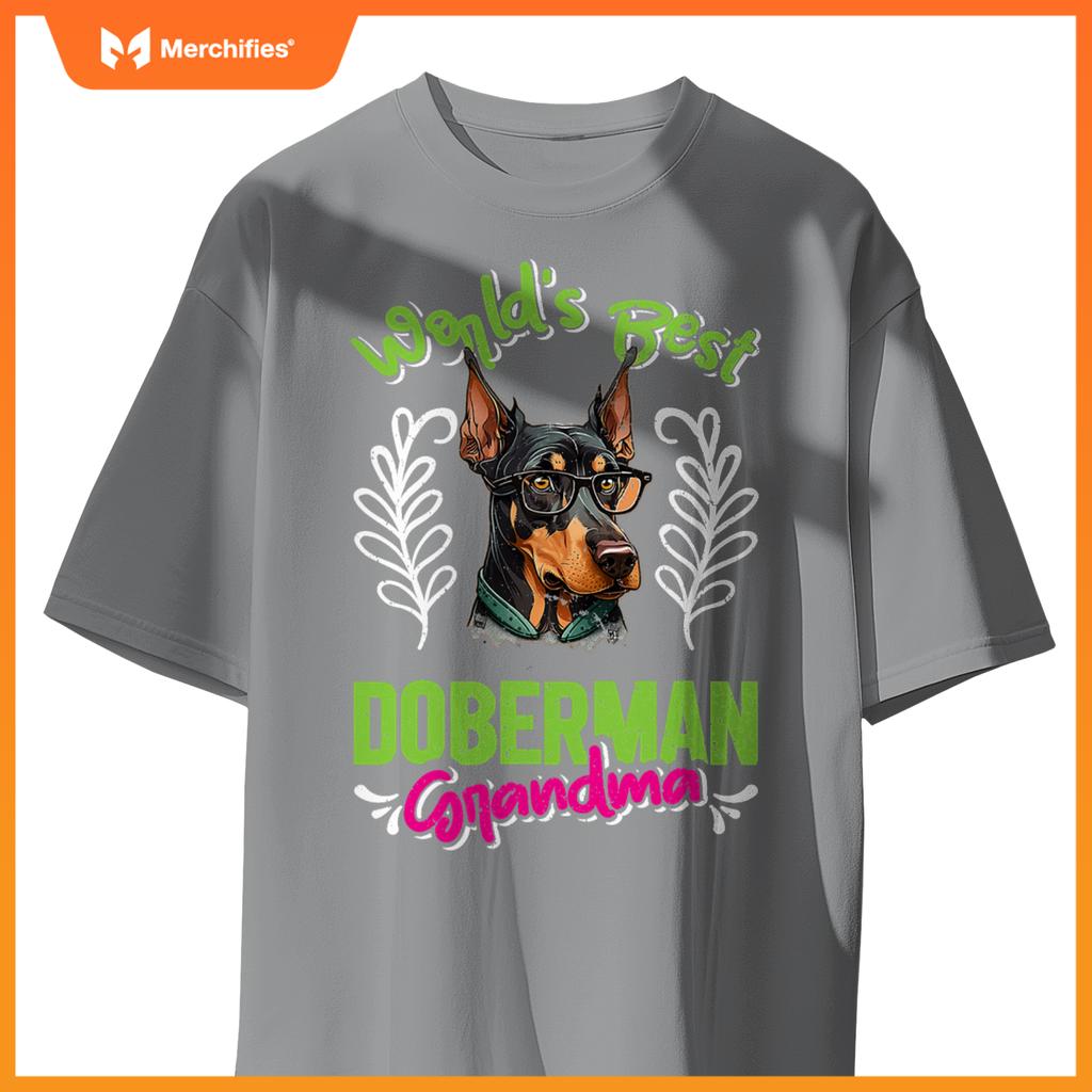 Dobie Worlds Best Doberman Grandma Dog Granny Dobies T-Shirt