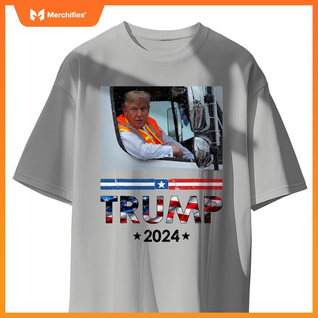 Donald Trump In Garbage Truck Team Garbage Trump 2024 T-Shirt