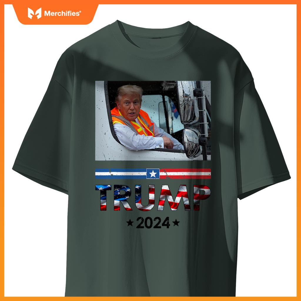 Donald Trump In Garbage Truck Team Garbage Trump 2024 T-Shirt