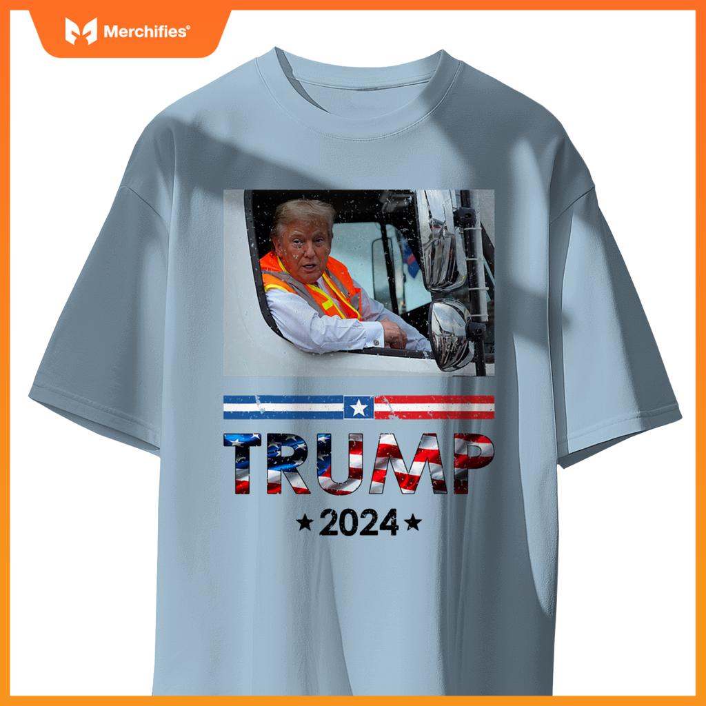 Donald Trump In Garbage Truck Team Garbage Trump 2024 T-Shirt