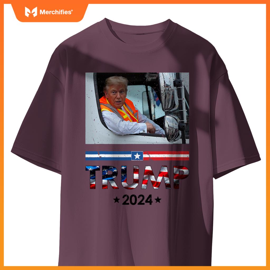 Donald Trump In Garbage Truck Team Garbage Trump 2024 T-Shirt