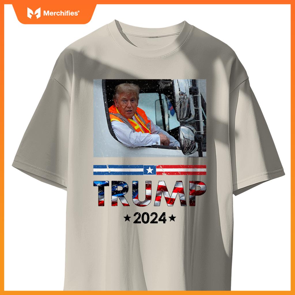 Donald Trump In Garbage Truck Team Garbage Trump 2024 T-Shirt