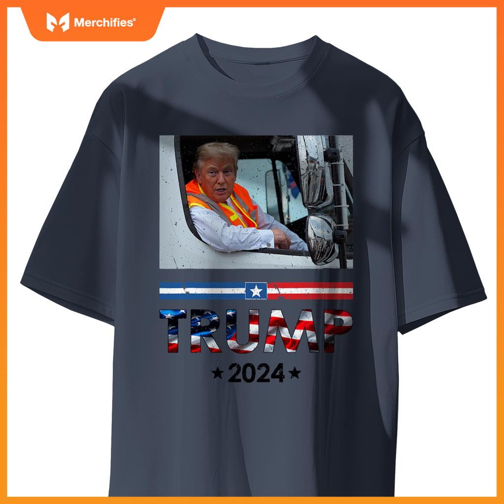 Donald Trump In Garbage Truck Team Garbage Trump 2024 T-Shirt