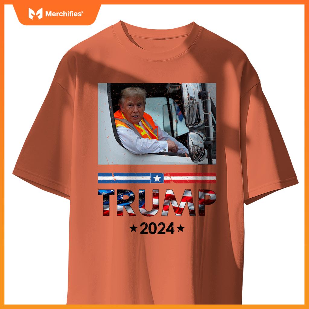 Donald Trump In Garbage Truck Team Garbage Trump 2024 T-Shirt