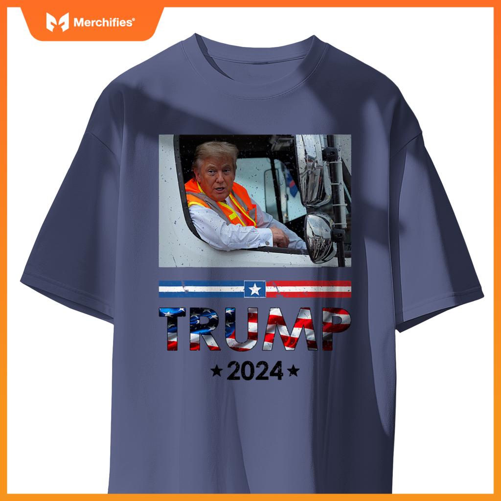 Donald Trump In Garbage Truck Team Garbage Trump 2024 T-Shirt