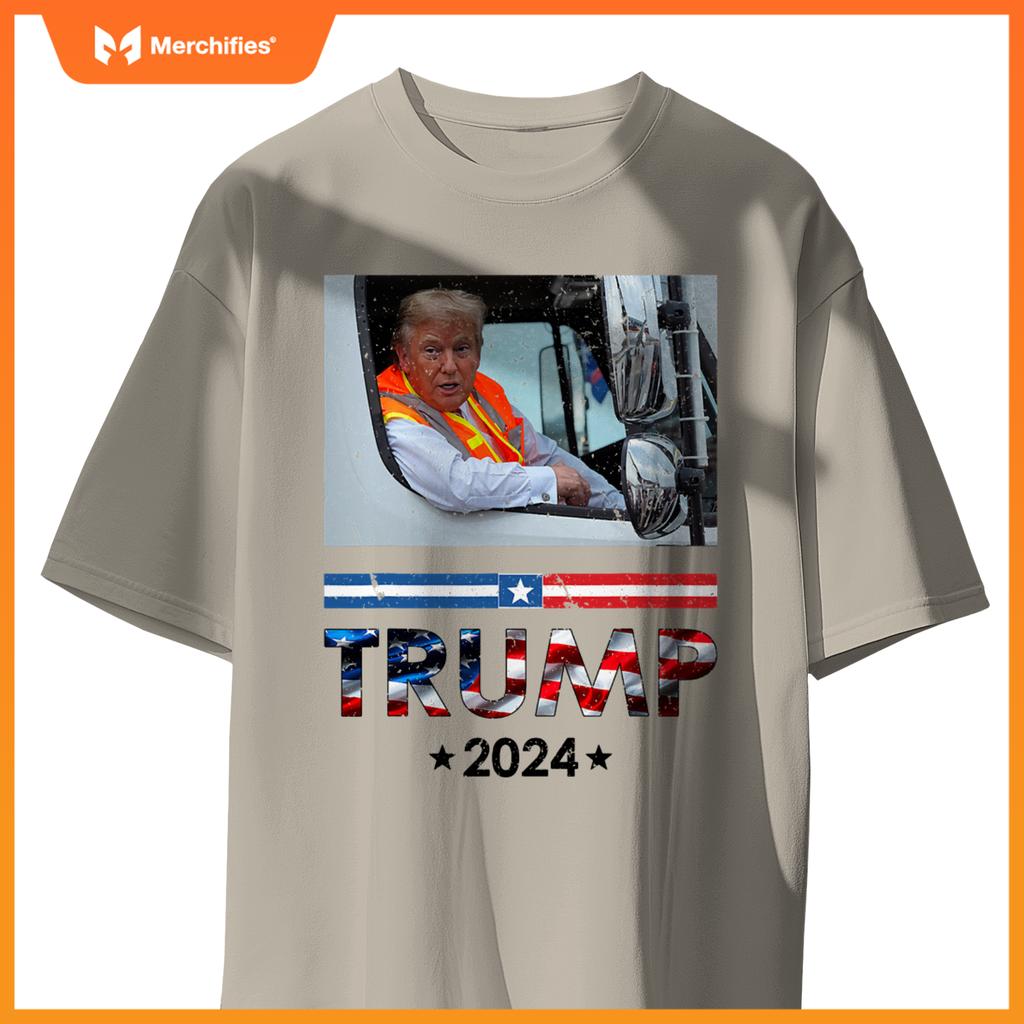 Donald Trump In Garbage Truck Team Garbage Trump 2024 T-Shirt