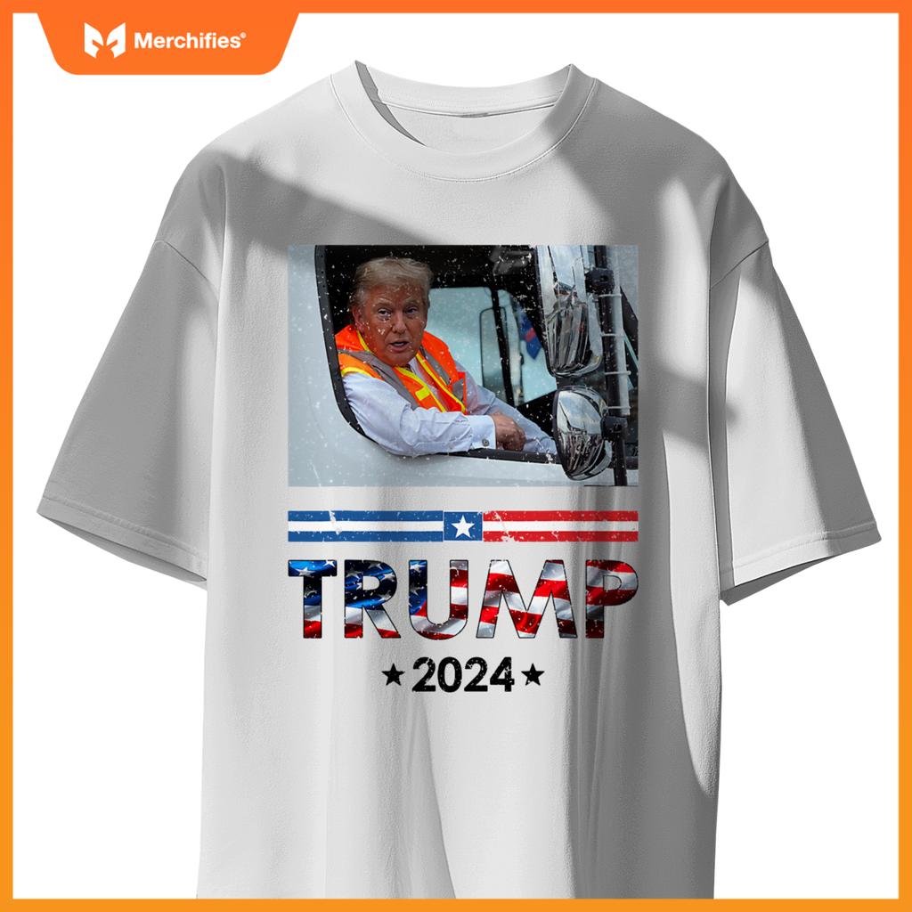 Donald Trump In Garbage Truck Team Garbage Trump 2024 T-Shirt