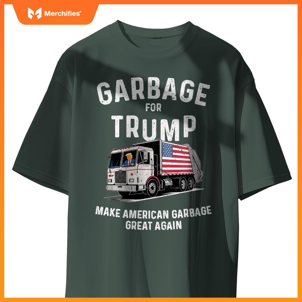 Donald Trump Rides In Garbage Truck Sweat T-Shirt
