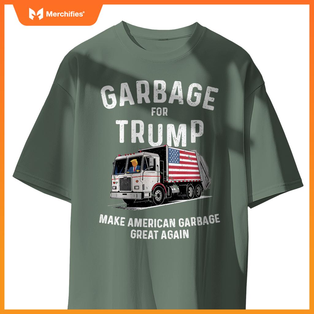 Donald Trump Rides In Garbage Truck Sweat T-Shirt