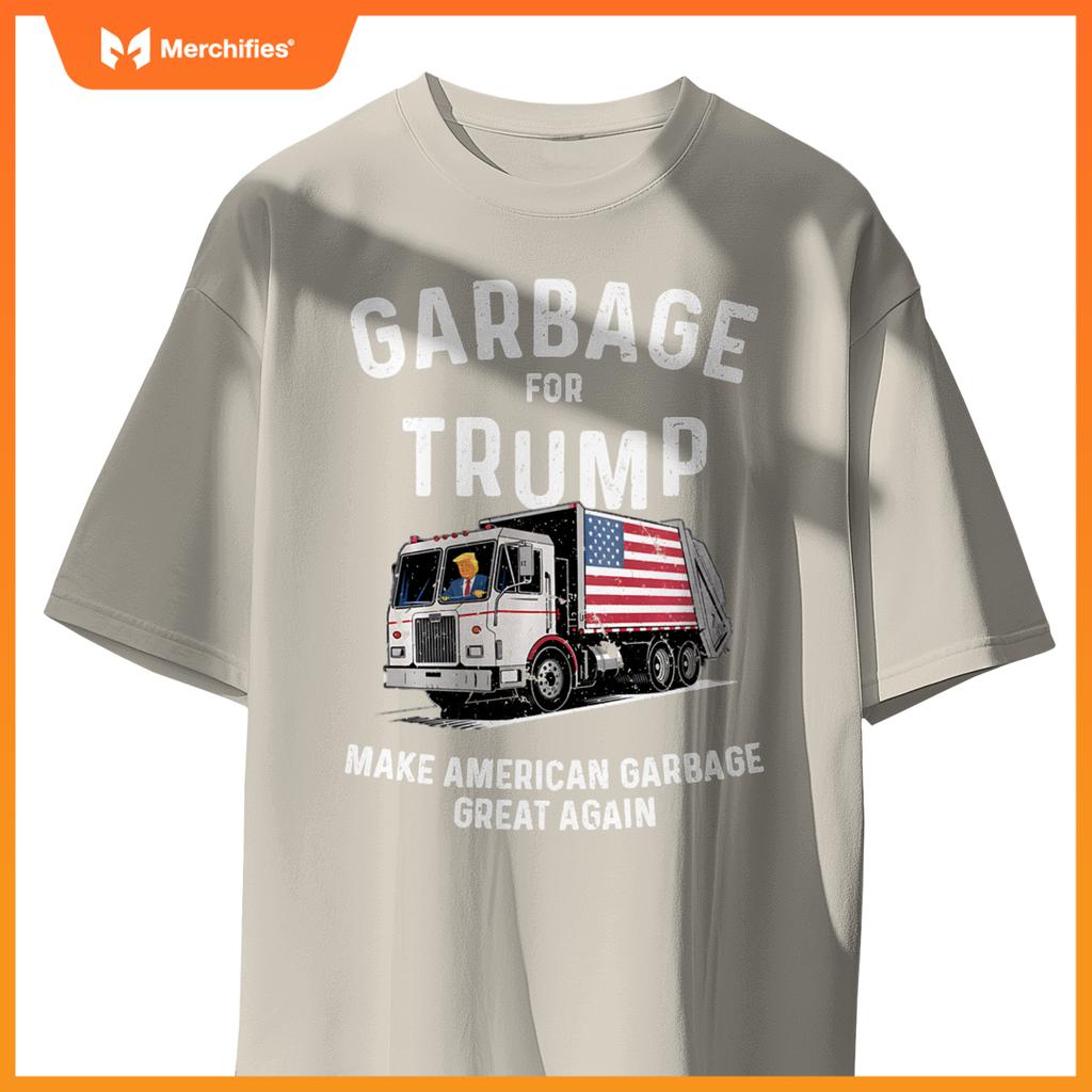 Donald Trump Rides In Garbage Truck Sweat T-Shirt