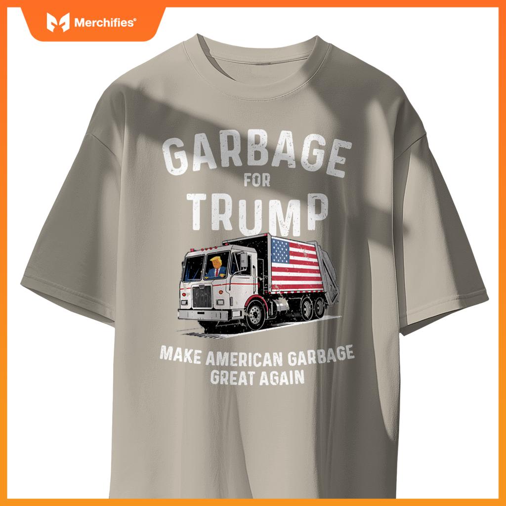 Donald Trump Rides In Garbage Truck Sweat T-Shirt